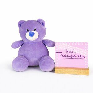Animal Adventure TEDDY BEAR Squeeze Love Light Purple Lavender 10" Squish Plush